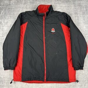 Team Canada Jacket Mens Large Black Vintage Nike Team Reversible Hockey Outdoors